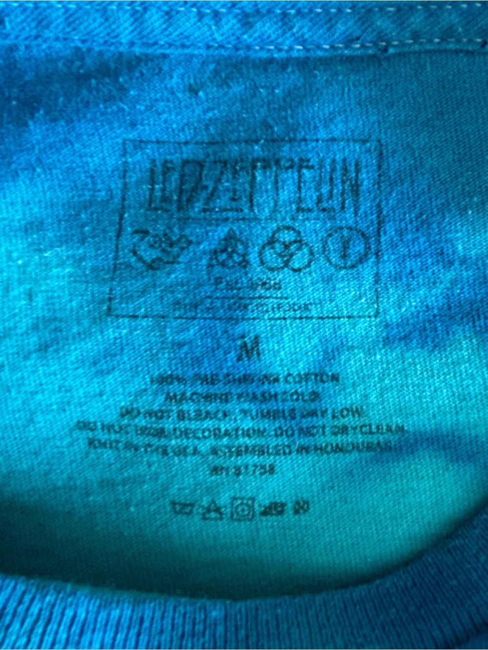 Led Zeppelin 1975 US Tour Tie Dye Graphic Band T-Shirt | Size M - Picture 4 of 7